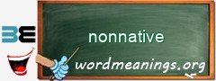 WordMeaning blackboard for nonnative
